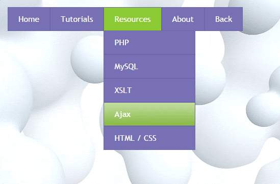 CSS3 HTML5 支持子菜单的两级网站菜单